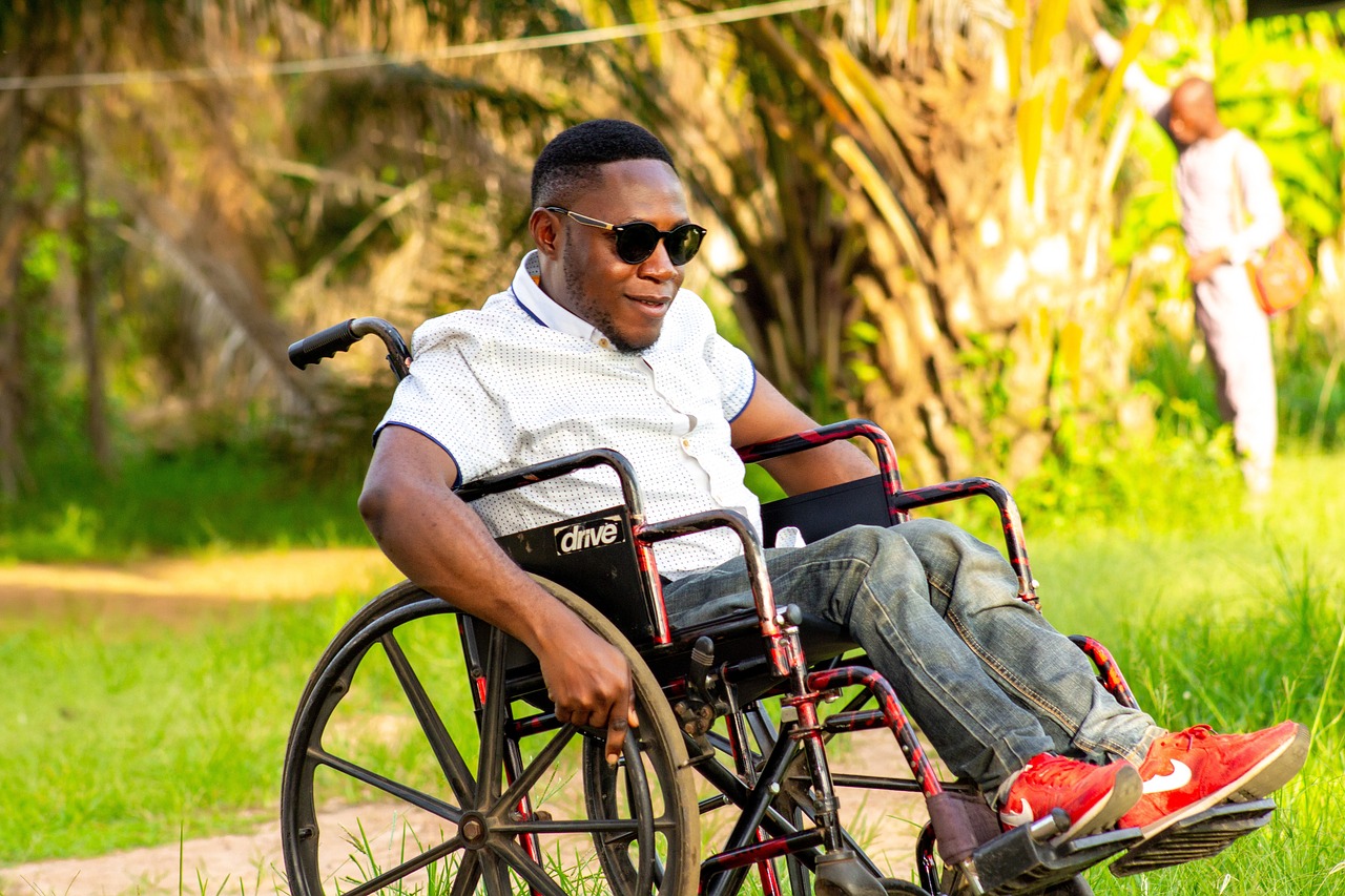 man and wheelchair