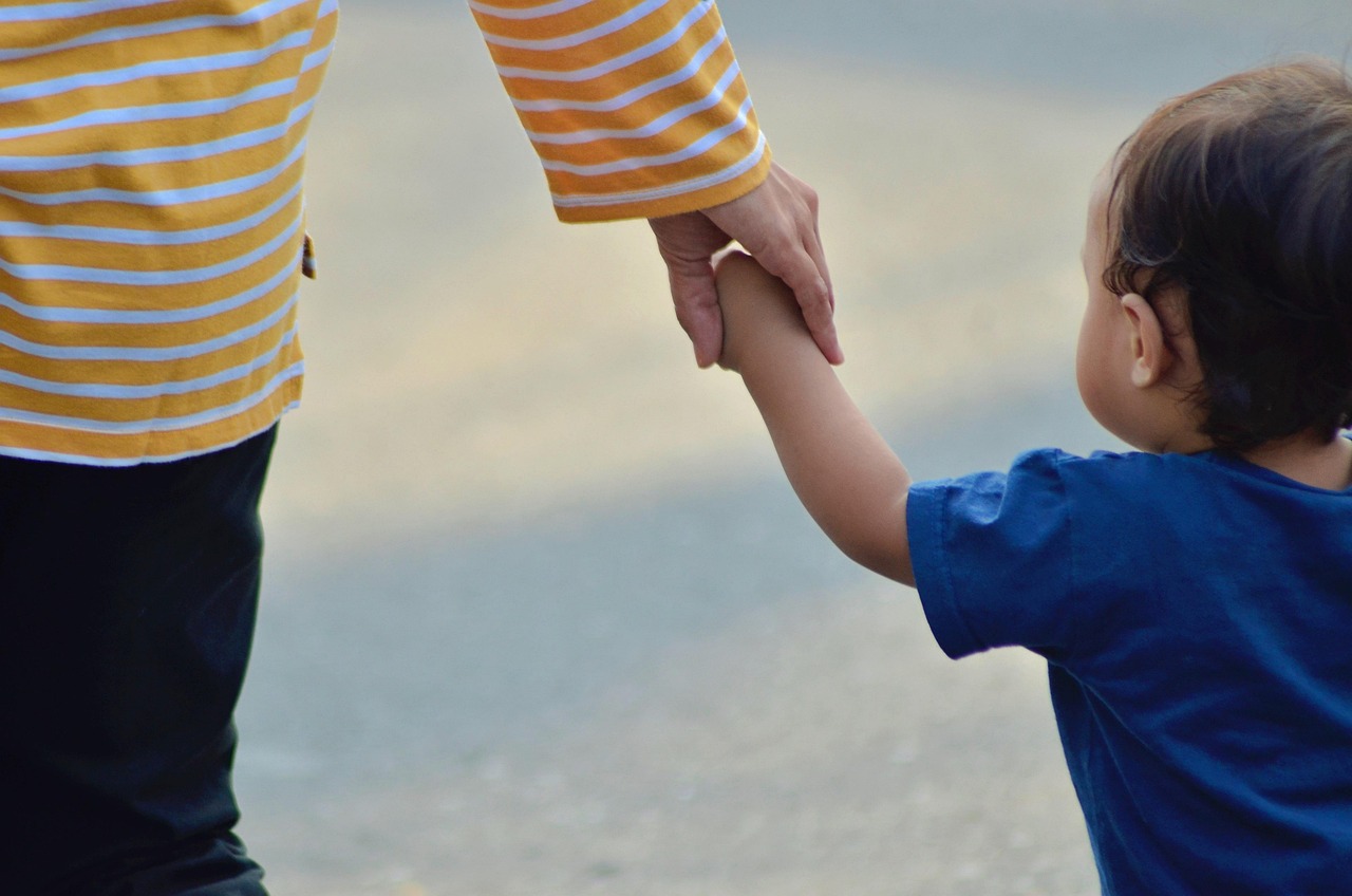 holding hands